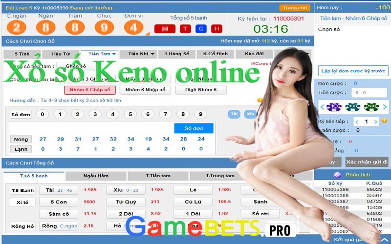 Xổ số keno online